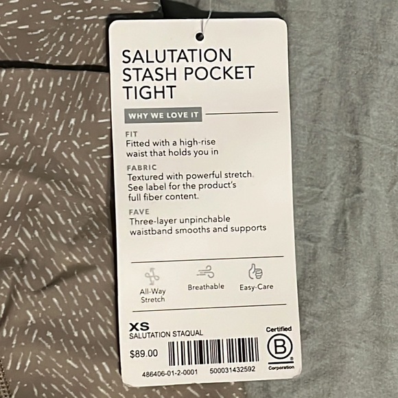 2 Athleta Salutation Stash pocket yoga pants XS - Picture 4 of 7